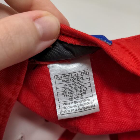 Reebok NFL Football New England Patriots Strapback Hat Red Embroidered Logo - Picture 13 of 13